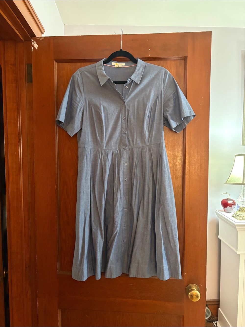 Boden Classic Button-Front Denim Shirt Dress